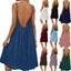 Robe moulante d'été sans manches de couleur unie avec bretelles fines et dos nu pour femme - Tenue décontractée de soirée pour le quotidien et les vacances
