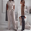 Ensemble pantalon et haut fendus irréguliers amincissants sans manches pour femme