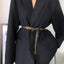 Chaîne de taille haute décontractée en métal pour femme Ceinture décorative polyvalente Chaîne fine avec costume de jupe Ceinture de corps