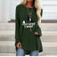 Printed long sweater