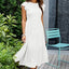Robe Bohème Mi-Longue à Manches Courtes