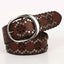 Lace rivet leather belt head layer cowhide women's belt