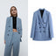 Blazer mi-long croisé