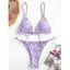 Ensemble bikini sexy noué tie-dye