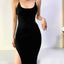 Robe ajustée fendue sur le côté pour femme