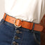 Ceinture pour femmes, boucle ardillon en alliage, boucle en forme de C