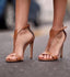 Sandales marron femme talons aiguilles grande taille