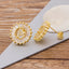 Boucles d'oreilles tendance pour femmes, clous d'oreilles dorés en forme de lettres