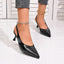 Sandales sexy pour femmes en cuir verni à bout pointu et talons aiguilles