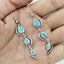 Boucles d'oreilles HAIMIS en opale de feu bleue, grande vente, pour femmes, bijoux fantaisie - Cœur, boîte cadeau offerte