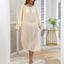 Robe d'intérieur femme col rond décolleté plongeant en V