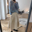 Pull en mohair lâche à col rond pour femme, fin
