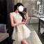 Robe poire scellée en maille bouffante