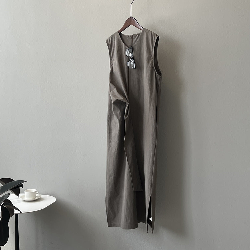 Nouvelle robe sans manches à lacets amincissante pour l'été