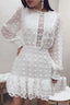 Robe en mousseline ajourée pour femme, robe de soirée, robe élégante