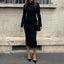Robe moulante unie avec drapé à la taille