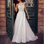 Robe de mariée longue sans manches dos nu en dentelle
