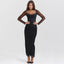 Robe fourreau fendue ajustée pour femmes