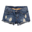 Shorts en jean déchirés pour femme