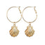 Nouvelles boucles d'oreilles simples pour femmes, bijoux d'oreilles en coquille, vente chaude transfrontalière