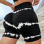 Shorts de yoga taille haute tie-dye pour femmes