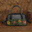 Sac à bandoulière en cuir pleine fleur, style ethnique rétro, pour femmes