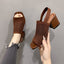 Sandales volantes tissées à talons hauts et épais pour femmes, de style européen et américain