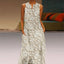 Robe longue femme imprimé peint mode