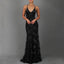 Dress V-neck Brace Backless Sequined Long Night Dresses High Waist Dance Wedding Prom Bridesmaid Maxi