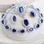 Parures de Bijoux de Mariage pour Femme en Argent 925, Zircon cubique bleu
