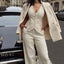 Blazer long croisé pour femme
