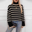 Pull-over tricoté Col roulé Automne Hiver Femme