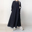 Robe ample amincissante à col rond et manches longues pour femme