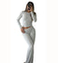Leisure Sports Two-piece Set, Long Sleeved High Waisted Foldable Flared Pants, Sports Suit, Streetwear