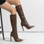 Bottes à bout pointu et talons aiguilles fins pour une silhouette élancée