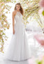 Robe de mariée bustier sans manches avec jupe longue ajustée