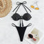 Maillot de bain bikini sans dos avec perceuse à chaud, bandeau de personnalité