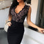 Robe fourreau en dentelle tendance pour femme