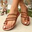 Sandales d'été tissées à clip, style INS, tongs de plage plates, chaussures romaines d'extérieur pour femmes