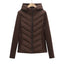 Manteau en coton à capuche ajusté et amincissant pour l'automne et l'hiver