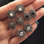 Lot de 4 paires de boucles d'oreilles rétro motifs floraux et diamants