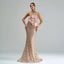 Robe de soirée sirène à licou et sequins