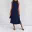 Robe en Satin Couleur Pure pour Femme