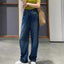 Jeans taille haute élastiqués pour femme