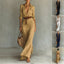 Robe longue irrégulière avec ceinture, chemise habillée à revers boutonnés, manches longues, mode et élégance, tenue décontractée pour le bureau ou les trajets quotidiens pour femmes