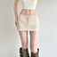 Jupe Courte Taille Basse à Lacets Style Niche, Pur et Doux