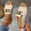 Sandales compensées Ins Chain Chaussures d'été à plateforme pour femme Sandales à bout ouvert Épaisses Chaussures romaines