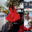 New Fashion Polka-dot Cinched Printing Dress