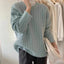 Pull col rond en maille torsadée pour femme