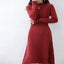 Robe Femme Mi-Longue en Pure Laine Coupe Trapèze Nouvelle Collection Automne et Hiver